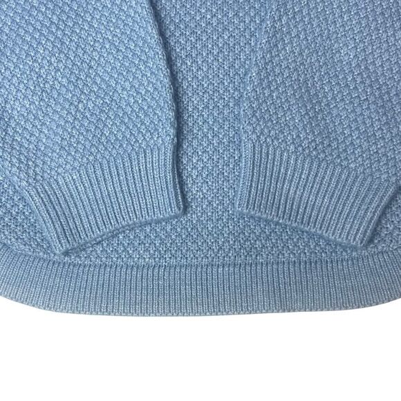 Fat Face Emmy Textured Crewneck Curved Hem Sweater Blue Sz 6 - Picture 6 of 12